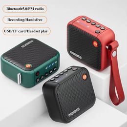 Altoparlanti Mini altoparlante Bluetooth Tasca portatile Radio FM Esterno Super Bass Soundbox Lettore musicale vivavoce Registratore Supporto TF Card USB