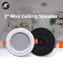 Haut-parleurs Mini haut-parleur de plafond stéréo 3 pouces 10W haut-parleur système de musique de fond à la maison salle de bains étanche à l'humidité sonorité murale