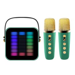 Luidsprekers Mini-karaokemachine met microfoon Draadloze Bluetooth-luidspreker met draagbare karaoke-microfoons voor thuis voor kinderen en volwassenen