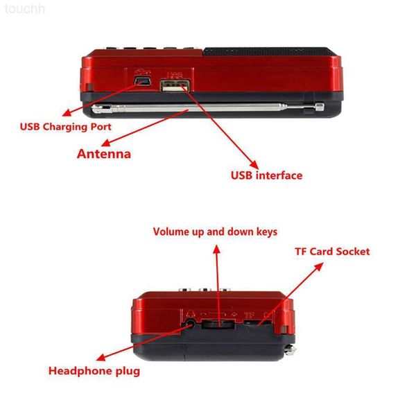 Haut-parleurs Mini Radio Portable Rechargeable numérique USB lecteur MP3 haut-parleurs fournitures R230621 L230822