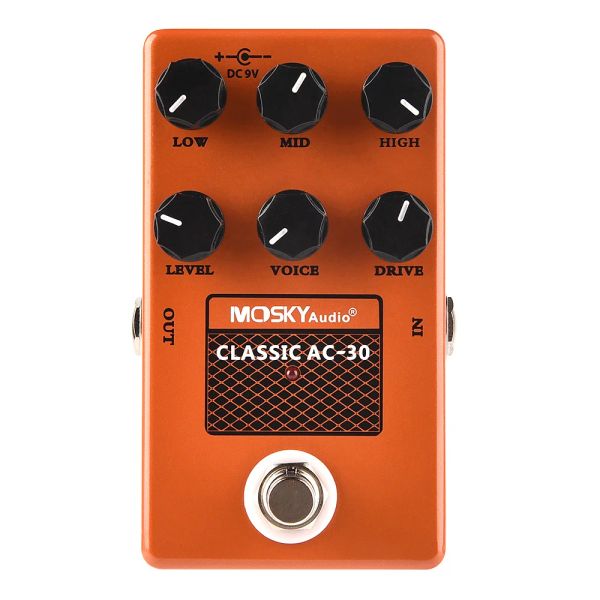 Moskyaudio classique Ac30 effet guitare pédale haut-parleur Simulation niveau lecteur effets vocaux pour accessoires de guitare électrique