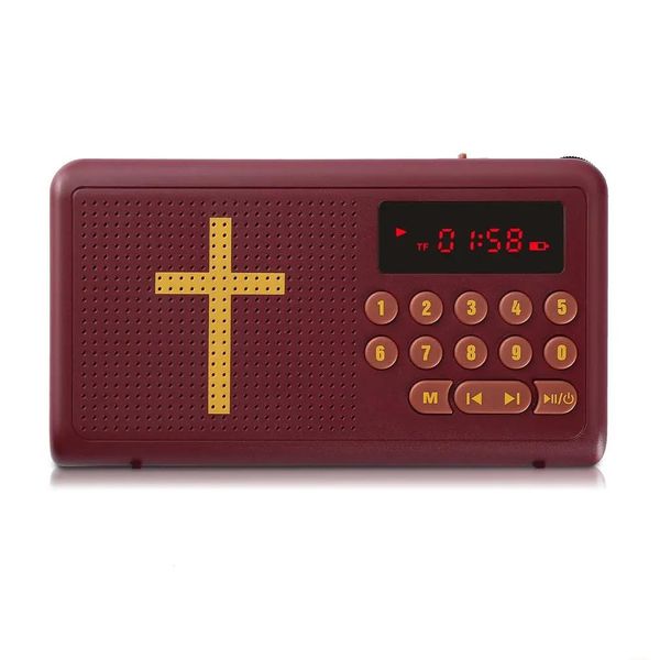 Haut-parleurs MP3 Audio Bible Player, Support de haut-parleur, carte TF/SD, clé USB, entrée Audio, sortie casque et Radio FM