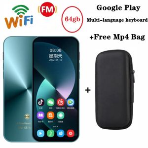 Haut-parleurs Lecteur Mp4 Bluetooth Wifi Android écran tactile Hifi métal enregistreur de musique 64gb lecteur vidéo Mp3 TF carte haut-parleur application gratuite MP4 sac