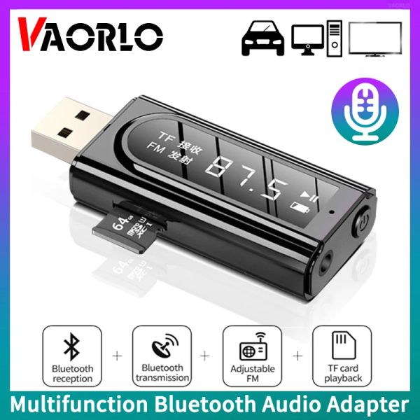 Haut-parleurs Multifonction Bluetooth Récepteur Émetteur USB AUX 3.5mm RCA FM TF Lecture/Lecteur LED Affichage Avec Micro Pour Voiture PC TV Haut-Parleur