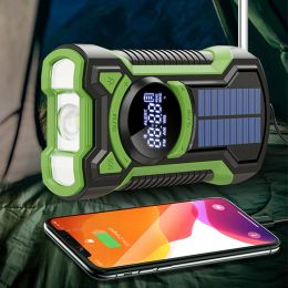 Sprekers Multifunctionele radiohand Crank Solar USB AM/FM/NOAA Weather Radios Bluetooth 5.3 Speaker Emergency Flashlight Power Bank