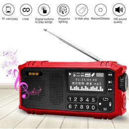 Haut-parleurs Radio Fm multifonctionnelle, haut-parleur Bluetooth Portable avec affichage LED, lampe de poche, Support disque U, carte TF, affichage des paroles de l'heure auxiliaire