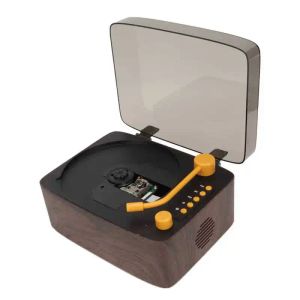 Haut-parleurs Lecteur CD rétro portable multifonctionnel avec Bluetooth HiFi stéréo CD lecteur de musique haut-parleur avec télécommande batterie au lithium