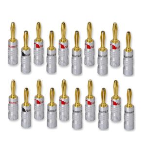 Luidsprekers Nakamichi Banaanstekkers Vergulde 4mm Banaan Connector met Schroef Lock voor Audio Jack Luidsprekerstekkers 20 stks Hifi