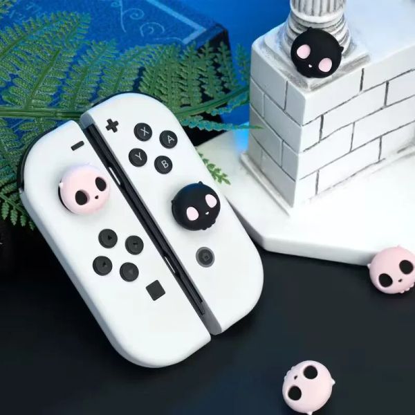 Altavoces nuevos animales lindos silicona holgura suave captura de agarre cubierta protectora para interruptores OLED ns lite joycon controlador de pulgar estuche