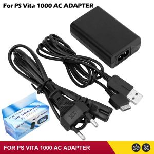 Altavoces Nuevo Eu US Plug Fuente de alimentación del cargador HOME 5V Adaptador de CA Cable de carga USB para PlayStation PSVita PS VITA PSV 1000 Juego