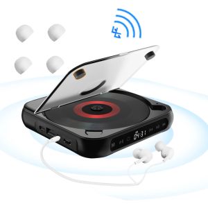 Conférenciers NOUVEAU lecteur de CD portable Bluetooth5.1 Présentation stéréo CD LED Écran de 3,5 mm CD Music Player 5 Modes de lecture voiture de voyage à domicile