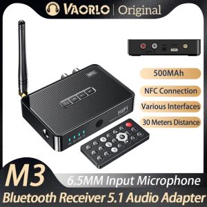 Altavoces NFC Receptor Bluetooth 5.1 Adaptador de audio para altavoz antiguo Amplificador de sonido Micrófono dedicado 6.5 Karaoke RCA TF UDisk Aux3.5