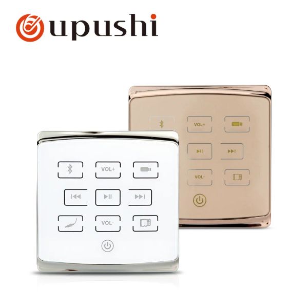 Altavoces Oupushi A1 Color dorado en amplificador de pared Altavoz de techo Sistema de audio Bluetooth Control remoto Tarjeta Usd Tarjeta TF para el hogar