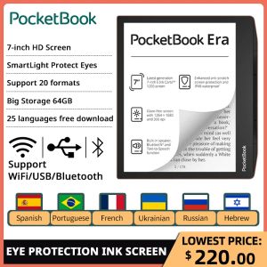 Luidsprekers Pocketbook Ebook 7 Inch E Ink 1200 Scherm 26 Talen Ereader Luidspreker Bluetooth Zijlezer Tijdperk Shine Bedieningsknoppen 64 GB