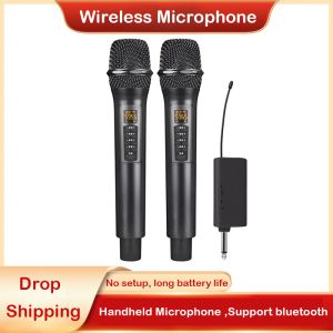 Luidsprekers Professionele UHF draadloze microfoon Handheld Bluetooth Karaokemicrofoon Opnamestudio Thuisfeest Zingen voor autoluidspreker