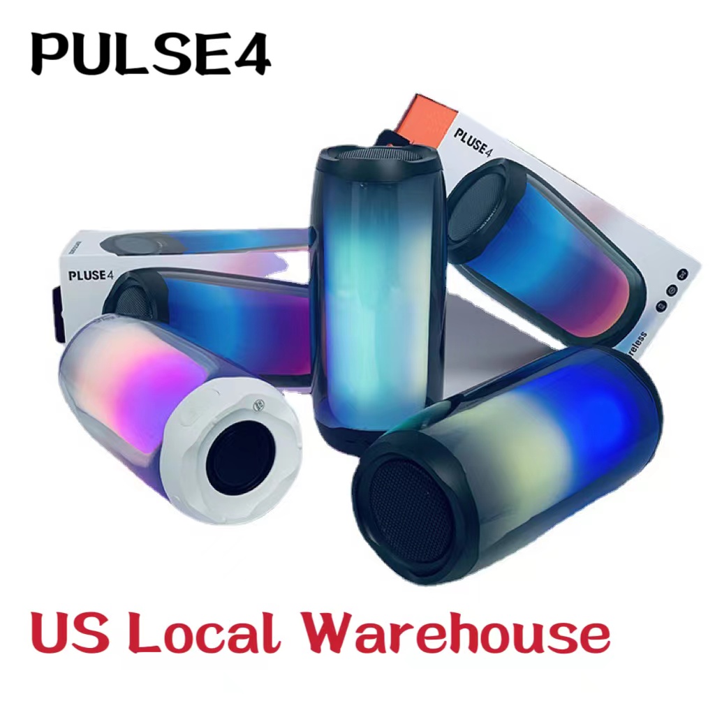 Lautsprecher Puls 4 Tragbare Bluetooth -Lautsprecher wasserdichte farbenfrohe Beleuchtungslautsprecher