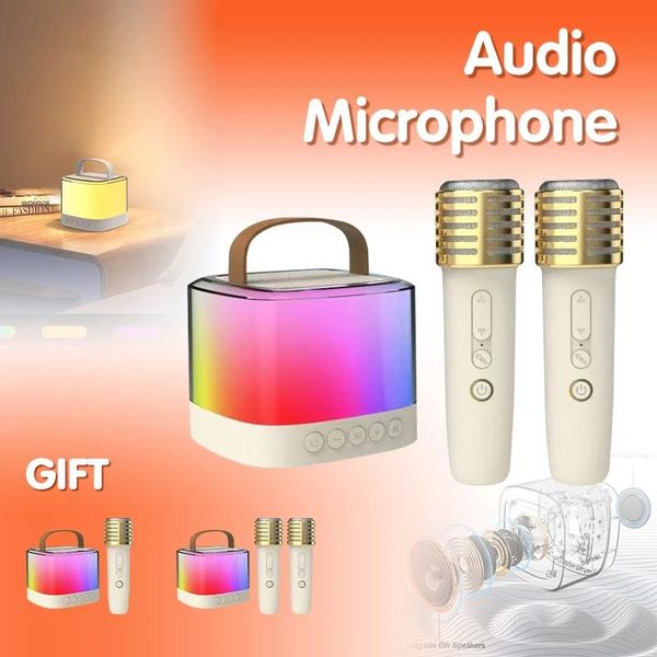 Haut-parleurs Q21 Karaoke Machine Bluetooth Haut-parleur Home Cinéma Subwoofer Coloré Portable Prend en charge TWS Radio Bass Treble pour adultes Kid