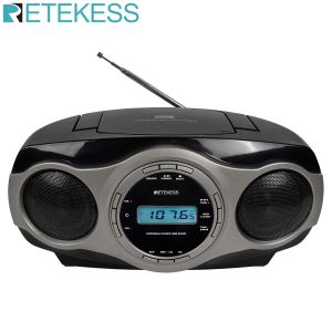 Altavoces Retekess TR631 Portátil CD Boombox Radio Estéreo FM Bluetooth 3W Altavoz Pantalla LCD Soporte Despertador MP3 AAC USB AUX Elder