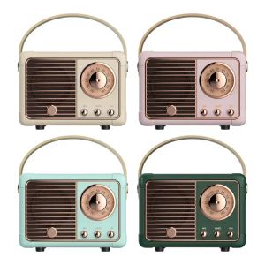Haut-parleurs Rétro Bluetooth Haut-parleur Vintage Radio Fm Haut-parleur rétro sans fil avec style classique à l'ancienne Forte amélioration des basses