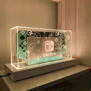 SPREKERS RGB Clear Dust Cover voor Nintendo Switch OLED BESCHERMING COVER Beschermende mouw Acryl Display Doos Shell Games Accessoires