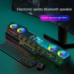 Luidsprekers RNABAU V18 Kleurrijke toetsenbordluidspreker Thuisdesktopcomputer Audiogame LED Kleurrijke lichten Esports Bluetooth-luidspreker