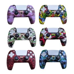 SPREKERS RUBBER BESCHERFTE SILICONE COVER SKUNT VOOR SONY PlayStation DualShock 5 PS5 Controller Case Dumb Stick Grip Cap voor DualSense 5