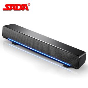 Altavoces SADA V196 USB Bar de altavoces de computadora con cable Subwoofer estéreo potente reproductor de música bosco Basco Surround Sound Audio para PC TV