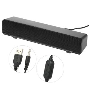 Luidsprekers SADA V196 USB Bekabelde Computer Luidspreker Bar Stereo Subwoofer Muziekspeler Bass Surround Sound Box 3,5 mm Audio-ingang voor PC Laptop