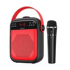 Luidsprekers Shidu 25w draagbare stemversterker Draadloze microfoon Audio Bluetooth-luidspreker Megafoon Luidspreker Opname Tws Fm-radio H6