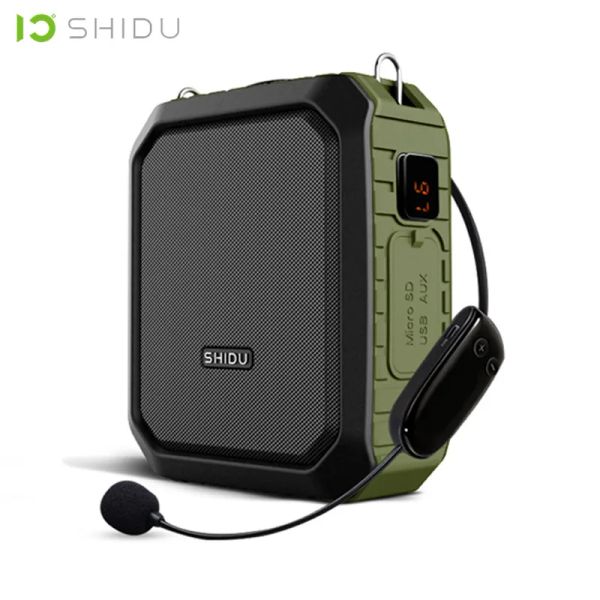 Altavoces Amplificador de voz portátil Shidu con micrófono inalámbrico para maestros IPX5 altavoz Bluetooth impermeable 4400mAh Power Bank M800