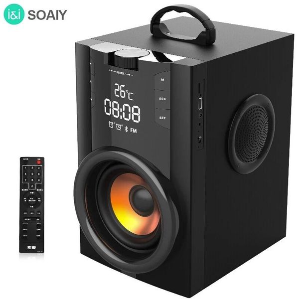 Altavoces Soaiy Altavoz Bluetooth de mayor potencia Columna portátil Altavoces para exteriores Subwoofer Altavoz para computadora del centro de música con control remoto