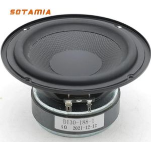 Haut-parleurs SOTAMIA 1 pièces 5.5 pouces haut-parleur de graves milieu de gamme 4 ohms 50W bassin tressé bibliothèque haut-parleur fièvre haut-parleur bricolage 2.1 Audio à la maison