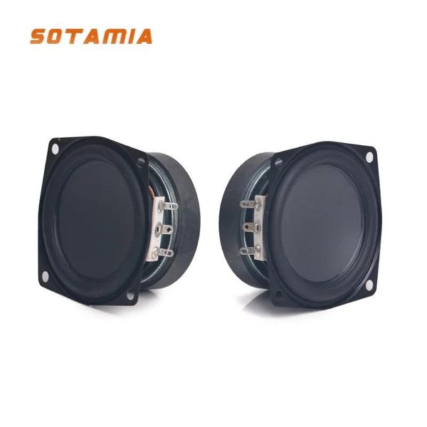 Haut-parleurs SOTAMIA 2 pièces 2.5 pouces haut-parleur milieu de gamme 4 ohms 15W Bluetooth haut-parleur Audio bord en caoutchouc étanche haut-parleur extérieur