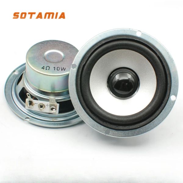 Altavoces Sotamia 2pcs 3 pulgadas Hifi Rango completo Altavoz de sonido 4 ohm 10W Audio antimagnético Altavoz de audio altavoz de bobina de voz grande