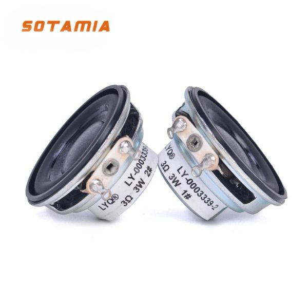 Haut-parleurs sotamia 2pcs 33 mm mini haut-parleurs audio 3 ohm 3W Bluetooth en haut