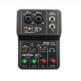 Haut-parleurs Sound Carte Audio Mixer Board Console Console Desk System Interface 4 Channel 48V Power Stéréo