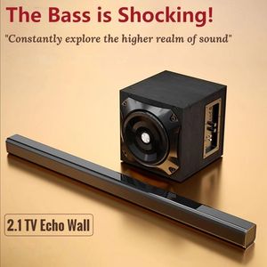 Altavoces Barra de sonido para TV 2.1 Echo Echo Wireless Bluetooth Speakoth Wall System de cine en casa 6.5 pulgadas con subwoofer 3D estéreo boombox