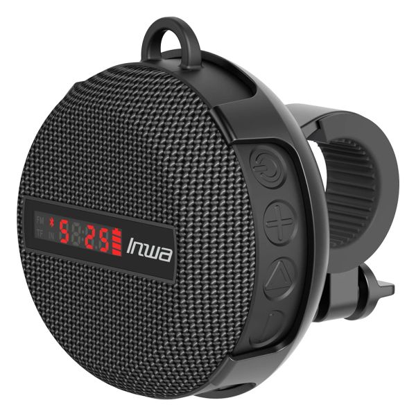 Altavoces Pantalla de reloj de velocidad Ciclismo inalámbrico Altavoz Bluetooth Altavo al aire libre Subwoofer resistente al agua Mega Bass TF Aux Reproducción