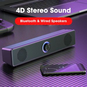 Les haut-parleurs entourent la barre sonore des haut-parleurs câblés en haut-parleurs stéréo Subwoofer Soundbar pour ordinateur portable PC PC TV Mini haut-parleur Home Theatre System