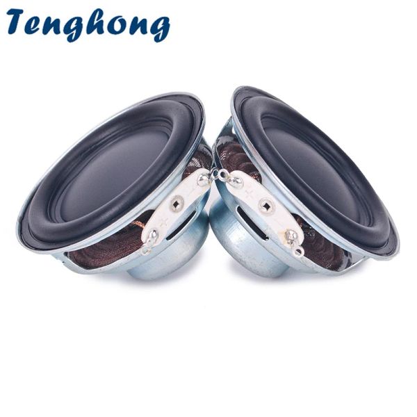 Haut-parleurs Tenghong 2pcs 2 pouces 4 ohm 5W 52 mm portable portable en haut de gamme en caoutchouc bord bluetooth home theatre haut-parleur