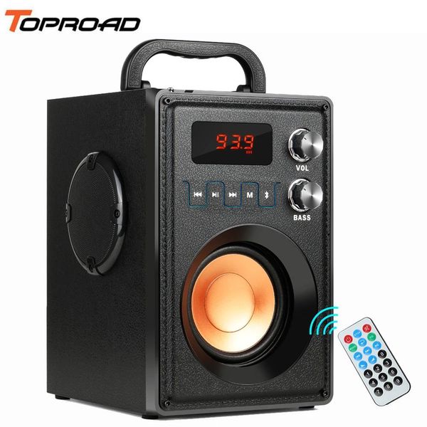 Haut-parleurs TOPROAD grande puissance 20W haut-parleur Bluetooth Portable basses lourdes haut-parleurs sans fil caisson de basses Support télécommande FM MIC TF AUX USB