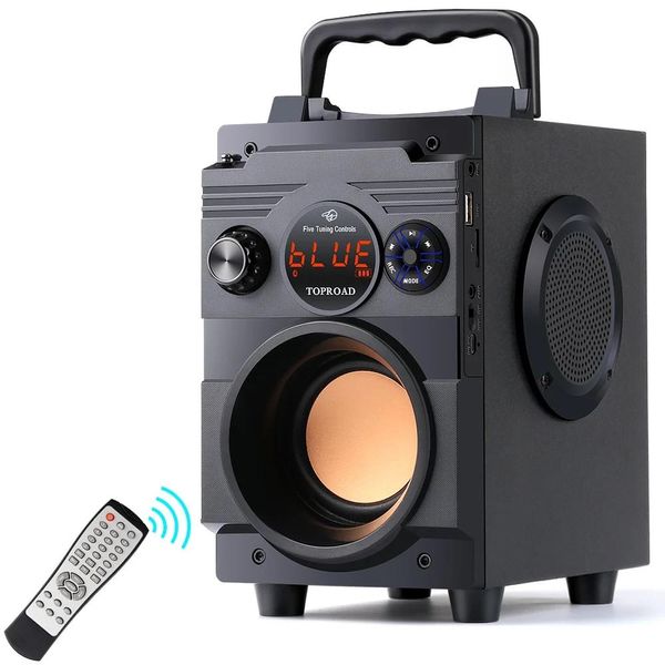 Haut-parleurs TOPROAD Bluetooth haut-parleur 20W Portable sans fil stéréo caisson de basses basses grands haut-parleurs colonne Support FM Radio AUX télécommande