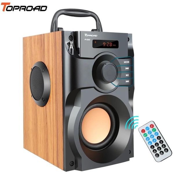 Haut-parleurs Topoad Topal Portable Bluetooth haut-parleur Big Power Wireless Stéréo Subwoofer Heavy Bass haut-parleurs Sound Box Support FM Radio TF AUX USB