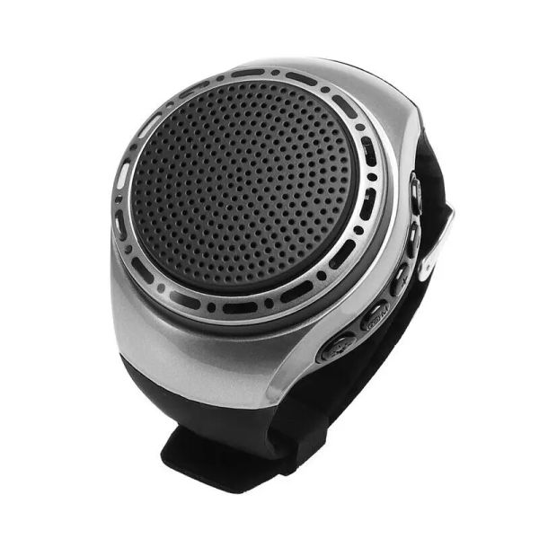 Altavoces U6 Reloj de pulsera Tarjeta de altavoz Bluetooth con radio FM Portátil Deportes al aire libre Correr LED Tarjeta de memoria colorida de 32 GB