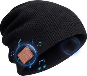 Haut-parleurs unisexe, bonnet Bluetooth tricoté, chapeau de musique d'hiver avec haut-parleur stéréo intégré, cadeaux techniques de noël uniques pour bas