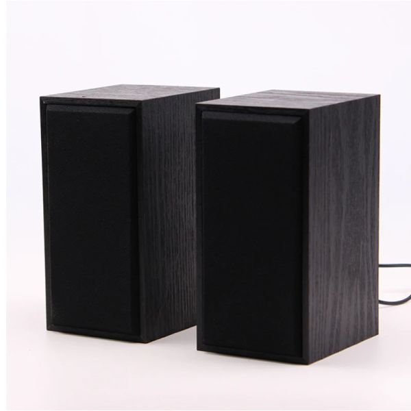 Haut-parleurs USB Wired Wood Combination En haut-parleurs Stéréo Musique stéréo Boîte de son de soupe
