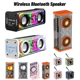 Haut-parleurs V8/K07 haut-parleurs de musique Mecha transparents Bluetooth 5.0 caisson de basses sans fil TWS RGB lumière haut-parleur Portable Mini haut-parleur de fête