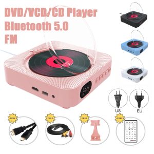 Haut-parleurs VCD CD DVD Lecteur Audio Multifonctionnel Bluetooth Haut-Parleur Radio FM Mural 3.5mm AUX Jack Télécommande