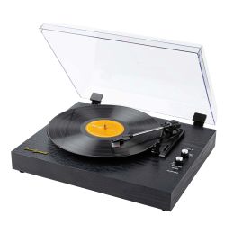 Haut-parleurs Vintage Portable phonographe 33/45/78 tr/min platines vinyle LP disque Phono lecteur Gramophone Bluetooth haut-parleur lecteur de musique