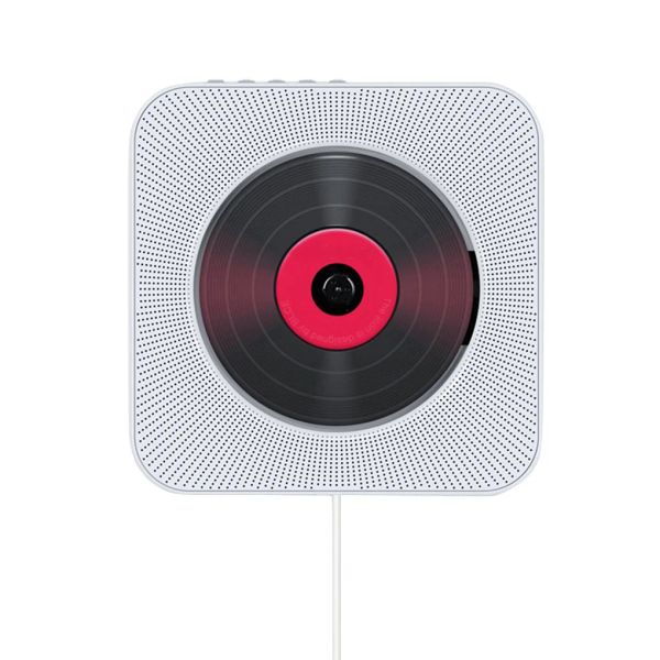 Haut-parleurs Lecteur CD mural compatible Bluetooth Boombox audio portable avec télécommande Radio FM Lecteur de musique Haut-parleur stéréo